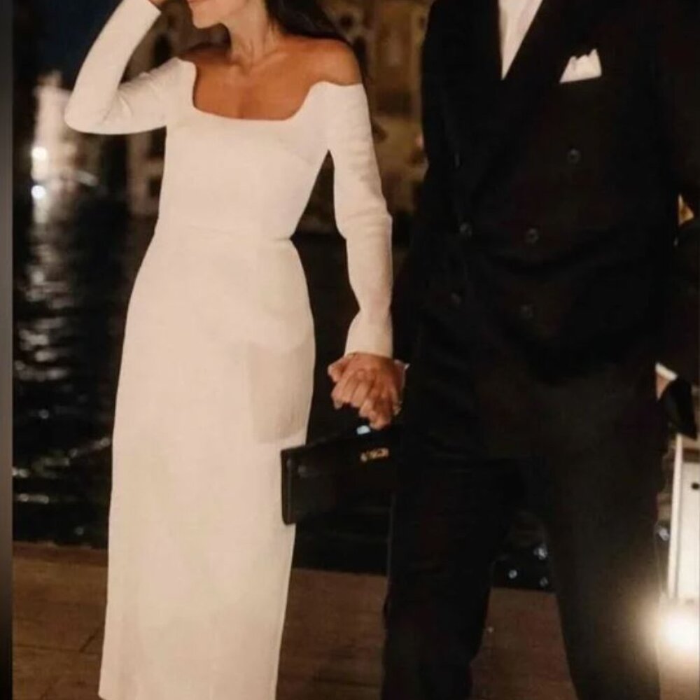 Emilia Wickstead Birch Dress In Ivory Textured Cloque US2 / UK6